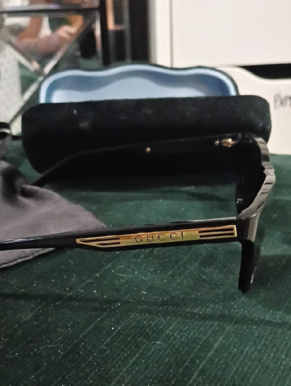 Gucci Black Shield Sunglasses